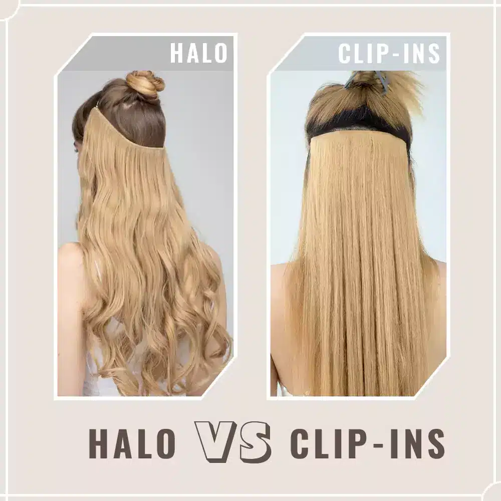 Halo vs Clip in Hair Extensions