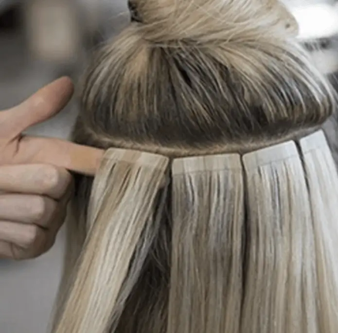 how to apply tape in hair extensions