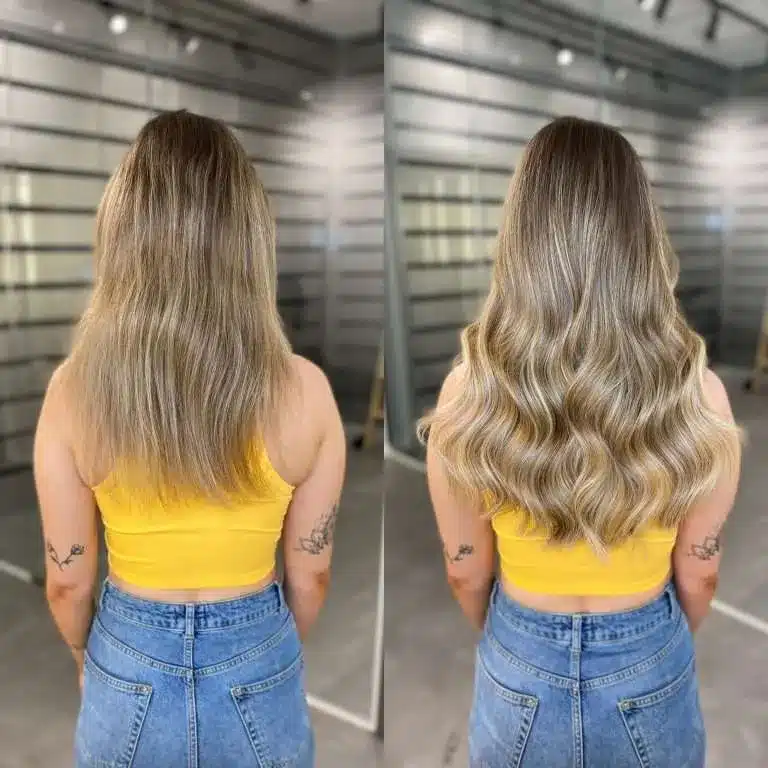 ashy multi tonal blonde hair extensions 768x768