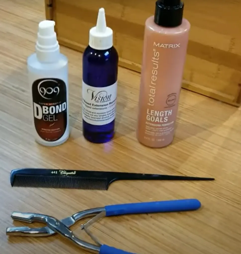 tools of How to Remove Hot Fusion Hair Extensions at Home?