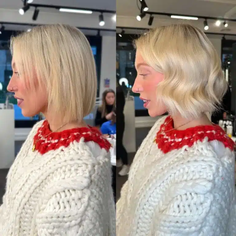 before and after of 14 inch handtied weft hair extensions2