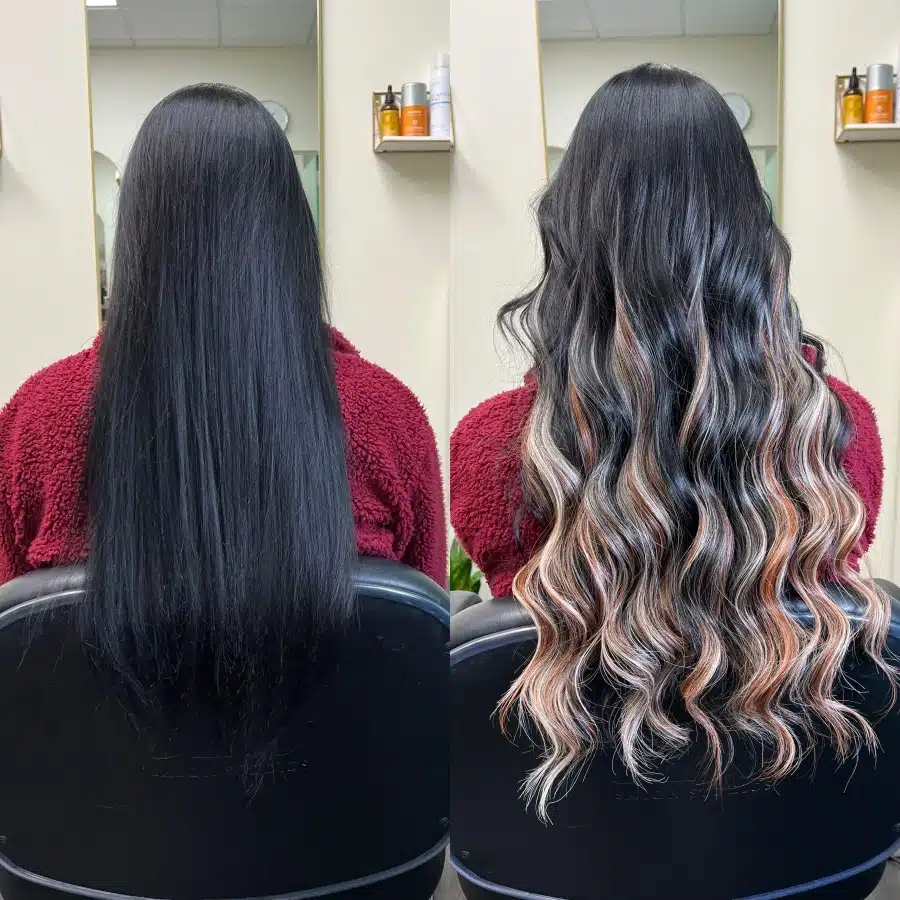 before and after of 30 inchhair extensions before and after of 14 inch nano hair extensions