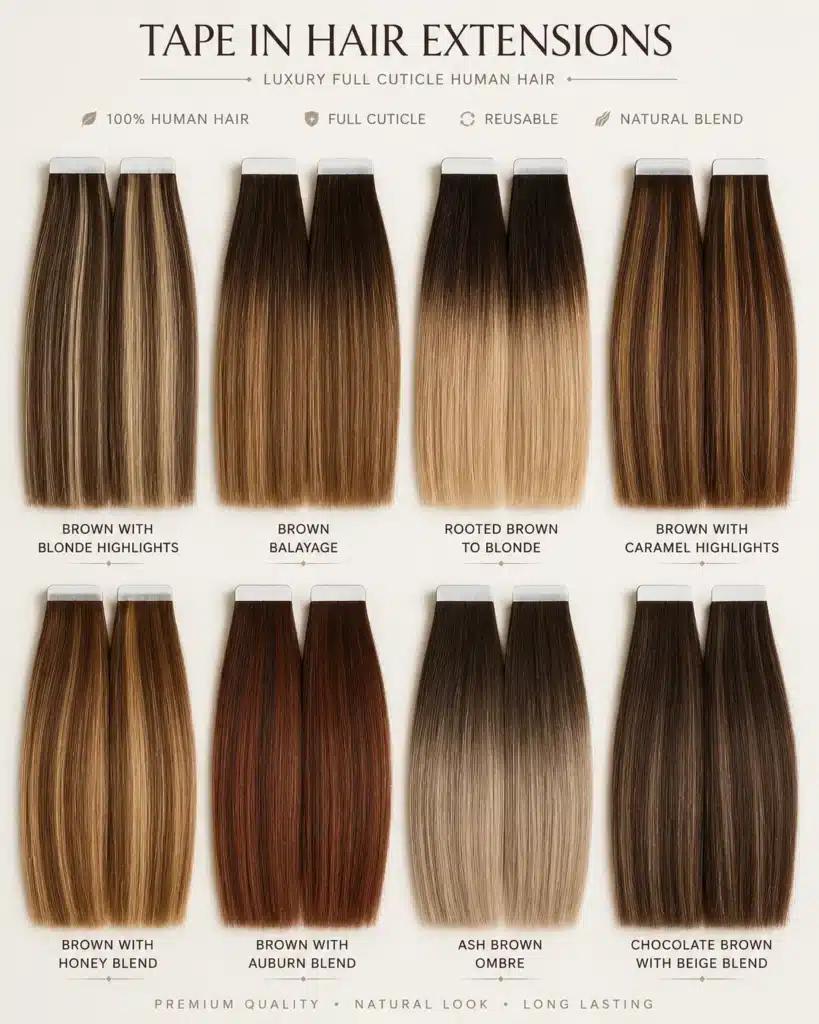 Dark Brown Tape Extensions
