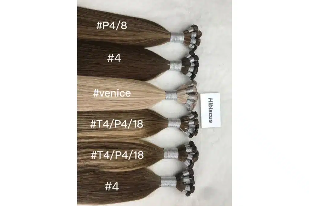 High-resolution human hair extension product image for How to Match Clip In Hair Extensions to Your Hair Color Online.