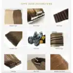 High-resolution human hair extension product image for How to Wash Tape In Hair Extensions After Installation.