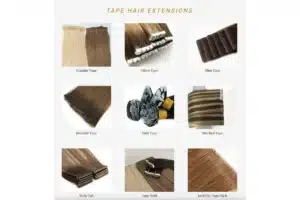 High-resolution human hair extension product image for How to Wash Tape In Hair Extensions After Installation.