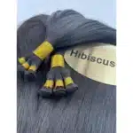 Hand tied weft hair extensions prepared for a salon cost consultation