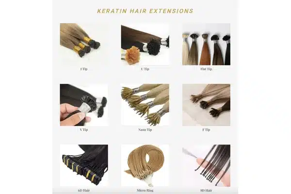 Keratin Hair Extensions hair extensions prepared for a salon buyer guide
