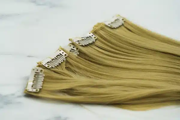 Clip in hair extensions shown for product comparison