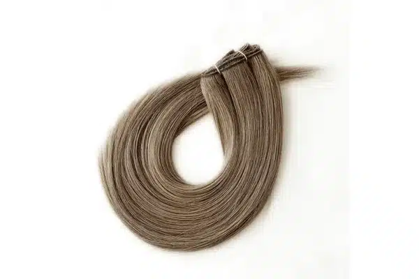 Weft hair extension widths arranged for row weight and density planning