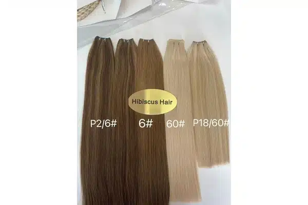 Invisible weft pieces arranged for salon row placement planning