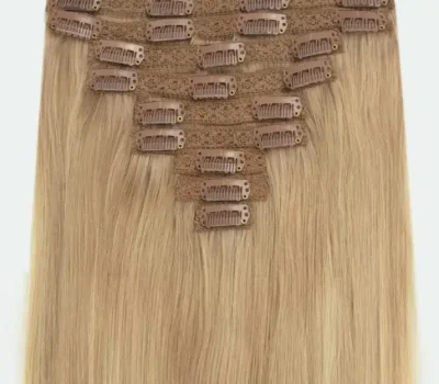 blonde lace clip in hair